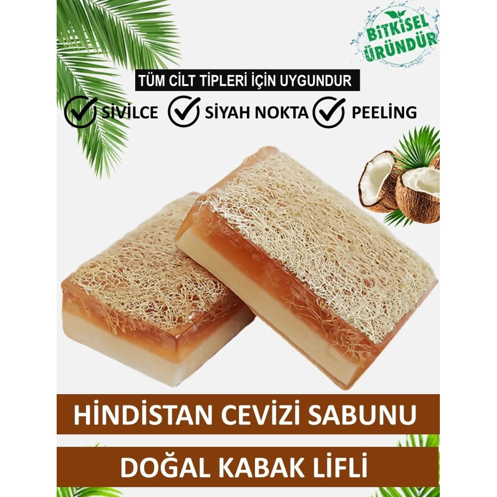 Doğal Kabak Lifli Hindistan Cevizi Yağı Sabunu